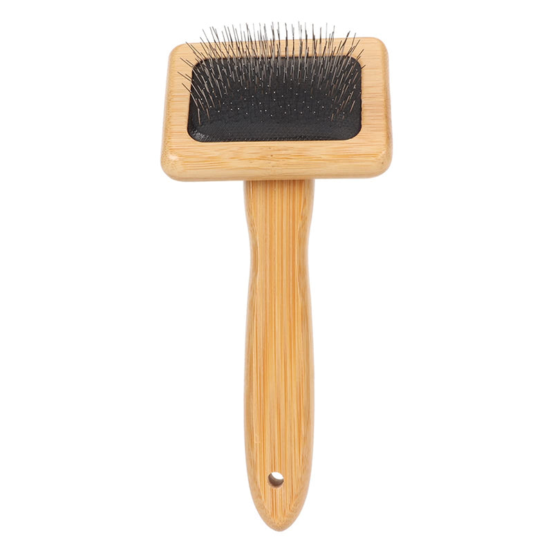 Fockety Sheepskin Wool Brush, Macrame Slicker Comb Pet Slicker Brush with Wood Handle, Removing Shedding and Dirt, All Hair Types, Cats, Dogs, Fabric Care Enthusiasts, All Ages S