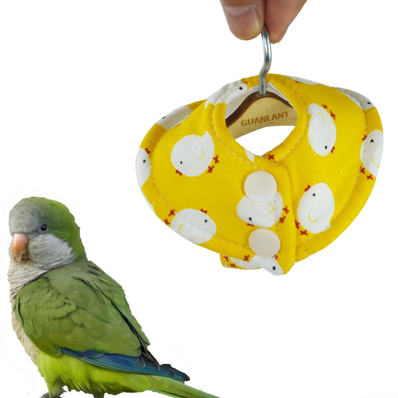 Bird Collars for Monk Parakeets Feather Plucking,Sun Conures Anti-bite Elizabethan Soft Collars,Cockatiels Parrot Recovery Cones Neck Quaker Parrot Feather Protection Collar with Wood Hanger Yellow-B - PawsPlanet Australia