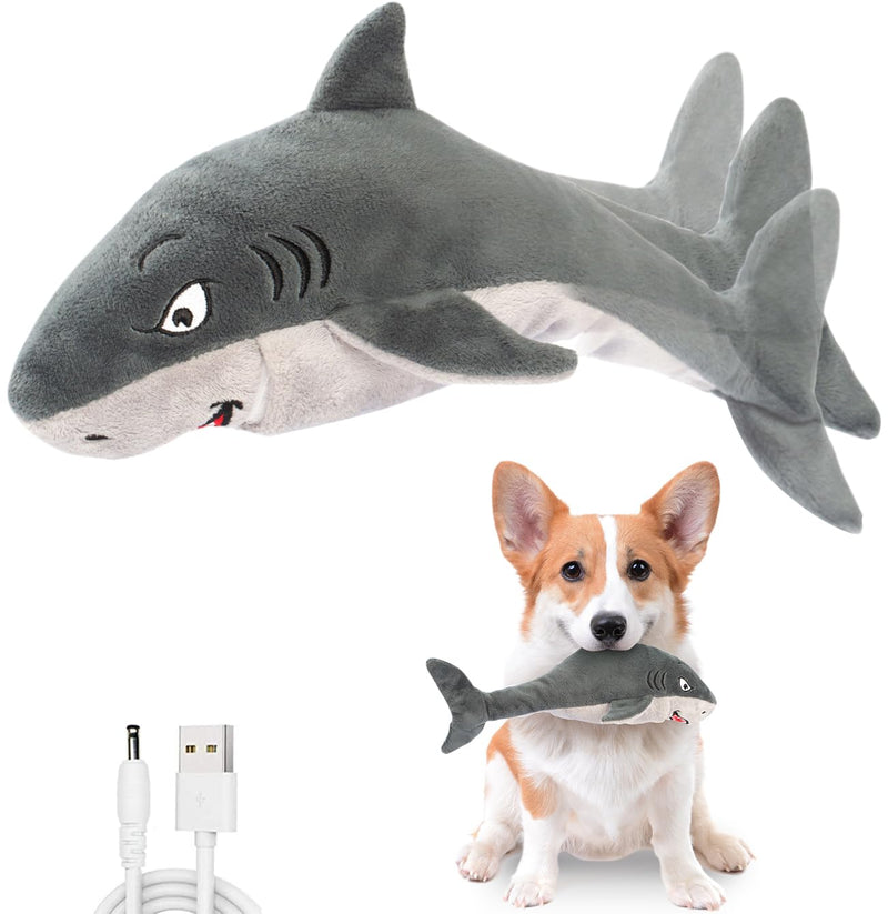 Interactive Dog Toys,Flopping Fish Dog Toys for Large/Medium/Small Dogs,Squeaky Plush Dog/Puppy Toys,Touch Activated Interactive Shark Dog Toy - PawsPlanet Australia