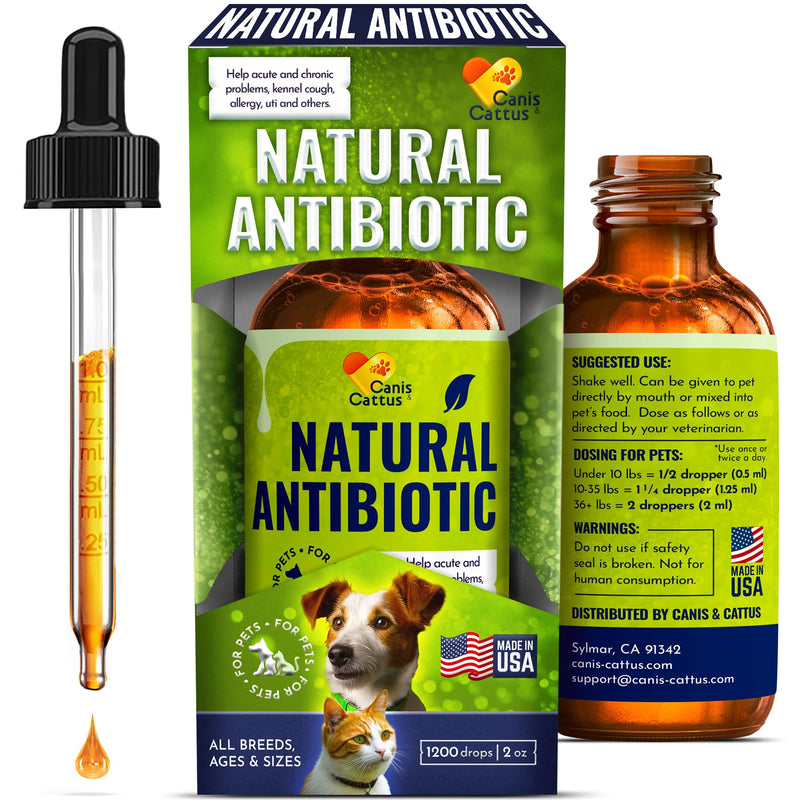 Antibiotics for Dogs | Cat Antibiotic | Pet Antibiotic | Natural Antibiotics for Cats | Dog Antibiotic | Natural Antibiotic for Dogs | Antibiotic for Cats | 2 Oz 1 Pack x 2 Oz - PawsPlanet Australia