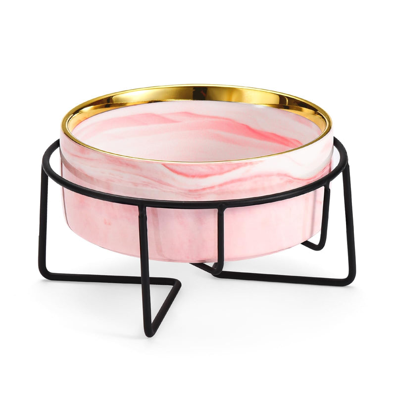 Dazzling Ceramic Elevated Cat Bowls, Dog Bowls, Pet bowls, Dog Cat Food Water Bowl, Raised Cat Food Bowls, Cat Bowls for Indoor, Dog Bowl stand, Pet bowl (Pink) Pink - PawsPlanet Australia
