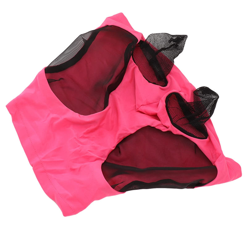 Fdit Horse Fly Mask with Long Nose and Ears, All Around Protection, Size Arab, Cob, Small Quarter Horse, Breathable (Rose Red) - PawsPlanet Australia