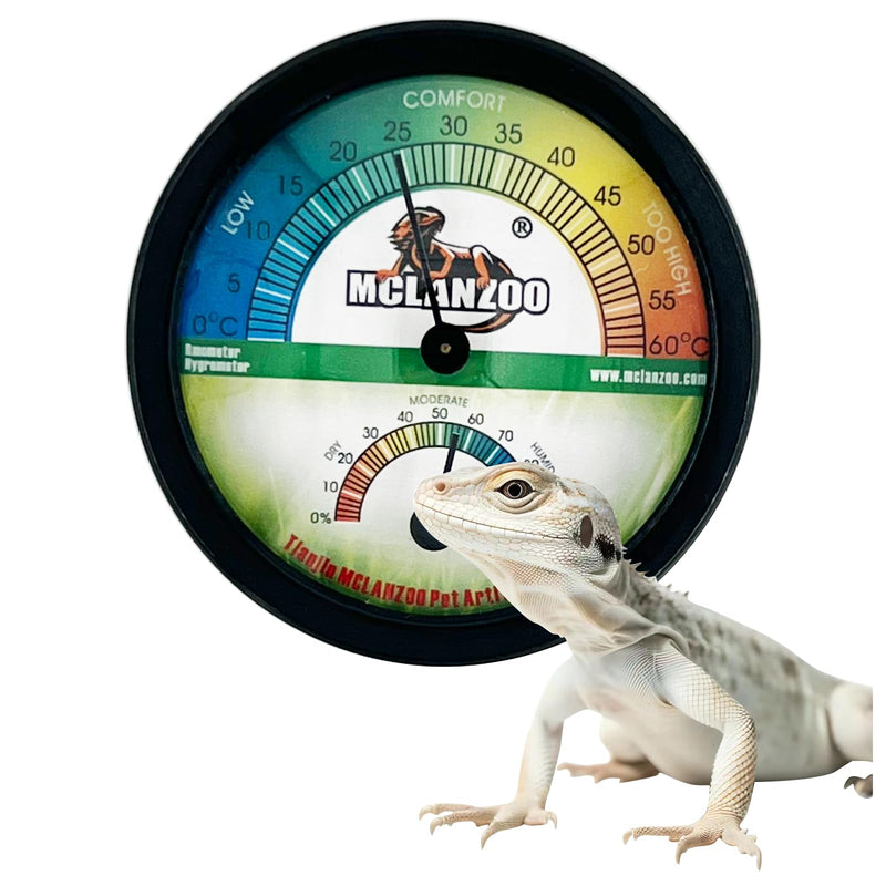 Reptile Terrarium Thermometer Hygrometer Dual Gauges 2-in-1 for Reptile Tank Snake Tank Bearded Dragon Tank Accessories No Battery Required - PawsPlanet Australia