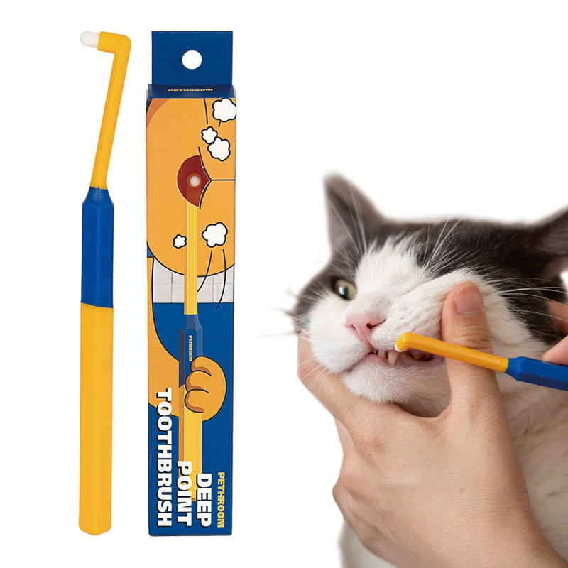 PETHROOM] Micro Tiny Pet Toothbrush for Small Cats and Dogs | Round Shaped Head with Ultra Soft Bristle for Deep Cleaning Dental Care - PawsPlanet Australia
