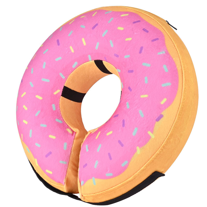 Katoggy Inflatable Dog Cone Collar for Dogs After Surgery, Soft Adjustable Blow up Donut Dog E-Collar for Small Medium Large Dog and Cats Yellow/Pink Cheese - PawsPlanet Australia