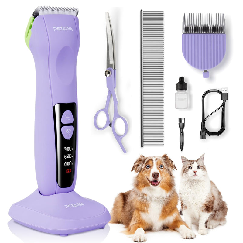 etopia Professional Dog Clippers for Grooming, Low Noise Electric Quiet Dog Grooming Kit, Rechargeable Cordless Dog Shaver Clippers, with 9mm Blade for Dogs Cats Pets