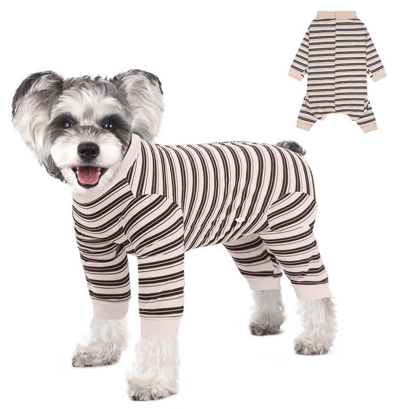FEimaX Dog Recovery Suit After Surgery, Pet Abdominal Wounds Post Surgical Shirt for Dogs Cats, Puppy Spay Neuter Prevent Licking Onesie Alternative Bandages E-Collar & Cone Medium White - PawsPlanet Australia