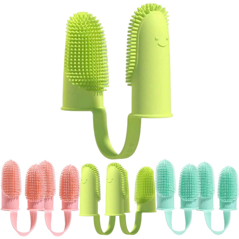 Dog Finger Toothbrush, 6 Pack Cat Toothbrushes, Two Finger Toothbrush for Pet's Dental Care Teeth Cleaning - PawsPlanet Australia