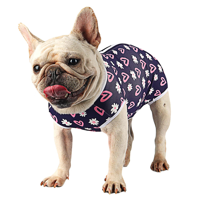 Dog Surgery Recovery Suit Pet Surgical Onesie After Surgery Wear for Female Male Dog Recovery Collar Alternative Love/Flower/Medium Medium Love/Flower-Zipper - PawsPlanet Australia