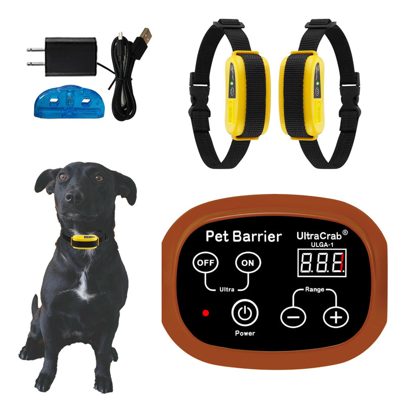 Indoor Pet Barrier for Dogs,Wireless Indoor Electric Fence,Pet Gate, Keeps Areas Off Limits,Dog Home Proofing, Waterproof/Rechargeable/Beep/Static Training Collar,Brown Kit - PawsPlanet Australia