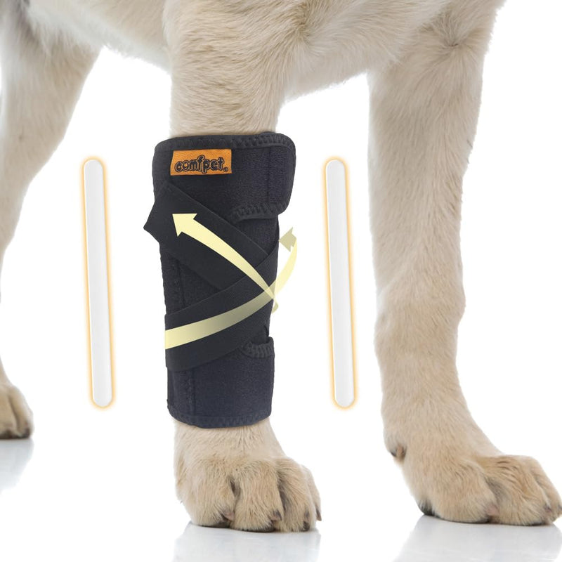 Dog Front Leg Brace, Dog Leg Support Wrap with Plastic Bar Stabilizers, Canine Front Leg Wrap Sleeve to Prevent Licking, Dog Sprains, Arthritis (Medium) M - PawsPlanet Australia
