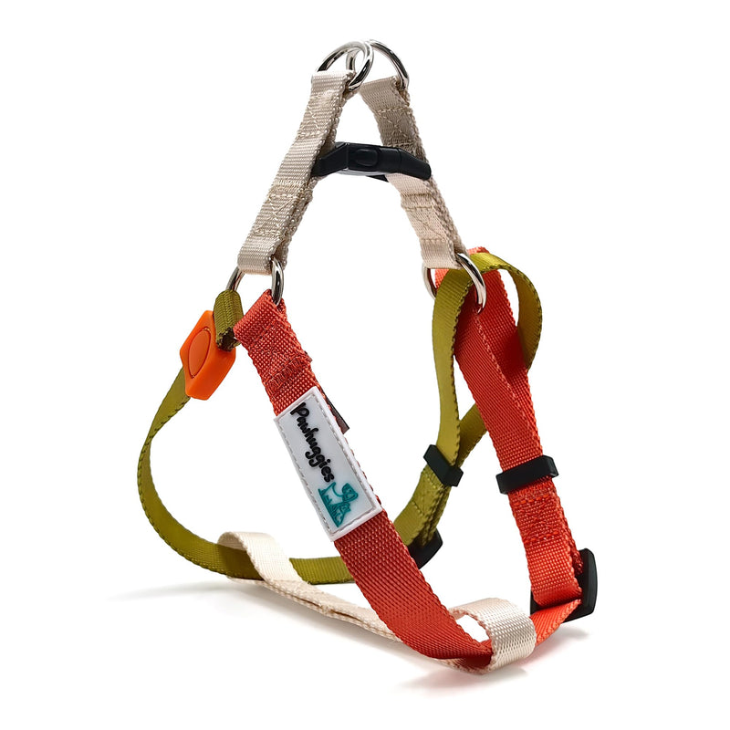 Tri-Color Dog Harness, Adjustable Step-in Design no Pull Dog Harness for Small Dogs, Heavy Duty Puppy Harness, Easy for Walking Dog Harness for Small Dogs, xs Dog Harness Red Yellow White XS: 2/5"W x Chest 10" - 14" - PawsPlanet Australia