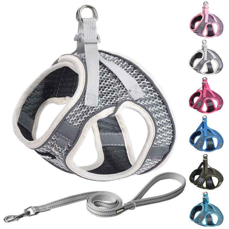 AIITLE Soft Mesh Dog Harness and Leash Set - No Pull Step in Dog Harness with Super Breathable Mesh, Reflective Adjustable Pet Harness for Outdoor Walking, Training for Large Dogs Beige L L(Chest: 18 - 19.5") - PawsPlanet Australia
