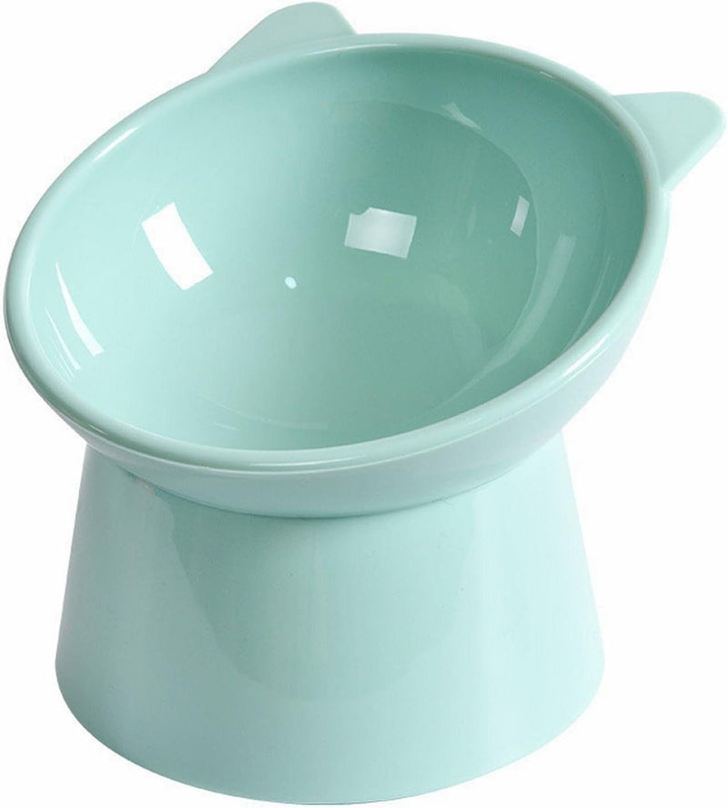 Tilted Raised Posture for Cat Food Bowl Neck for Protection Anti Vomiting 45 Degree Elevated Slanted Stand Bowls for Cat Tilted Bowl-Bowl Diameter Approx.13.7cm/5.39in Blue - PawsPlanet Australia
