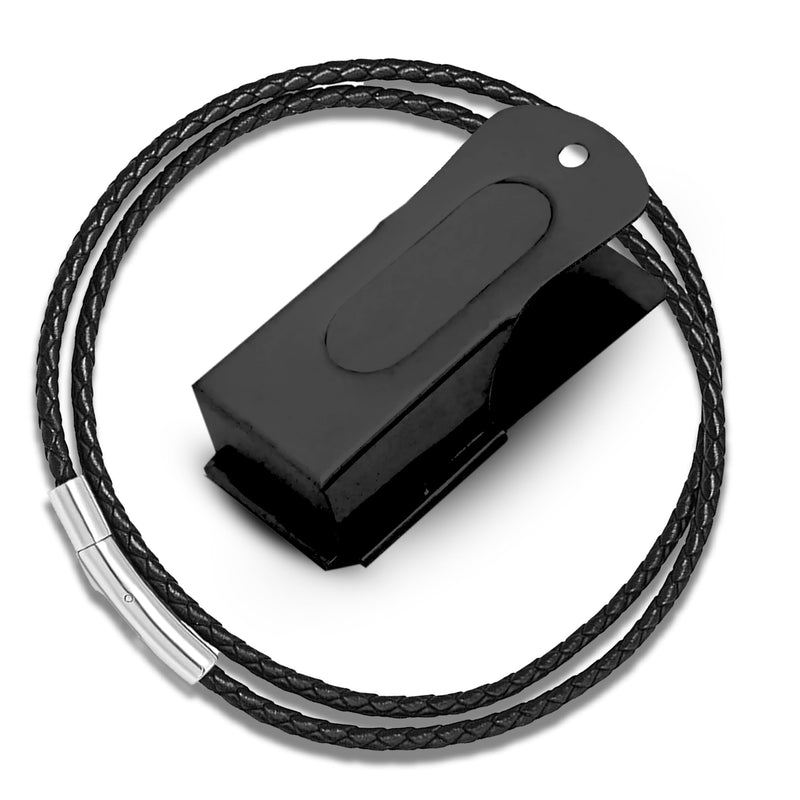 Black Dog Clicker with Necklace - Clickers for Pet Training - Dog Training & Behavior Aids Easy to Carry with You Anywhere - Teach Your Dog Tricks or Reward His Behavior 1 Pack Black - PawsPlanet Australia