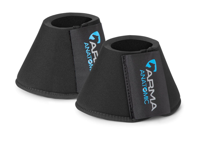 Shires ARMA Neoprene Bell Boots Full Black/Black - PawsPlanet Australia