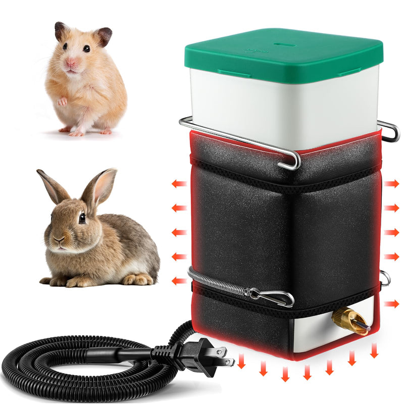 Saillong 1 Pack Rabbit Water Bottle, 32 oz No Drip Heated Water Bottle for Rabbits, Hamster, Guinea Pigs, Ferrets, Birds, Mouse, Cockatiel, Rats, Other Small Animal Pet No Leak No Mess Mount Drinker - PawsPlanet Australia