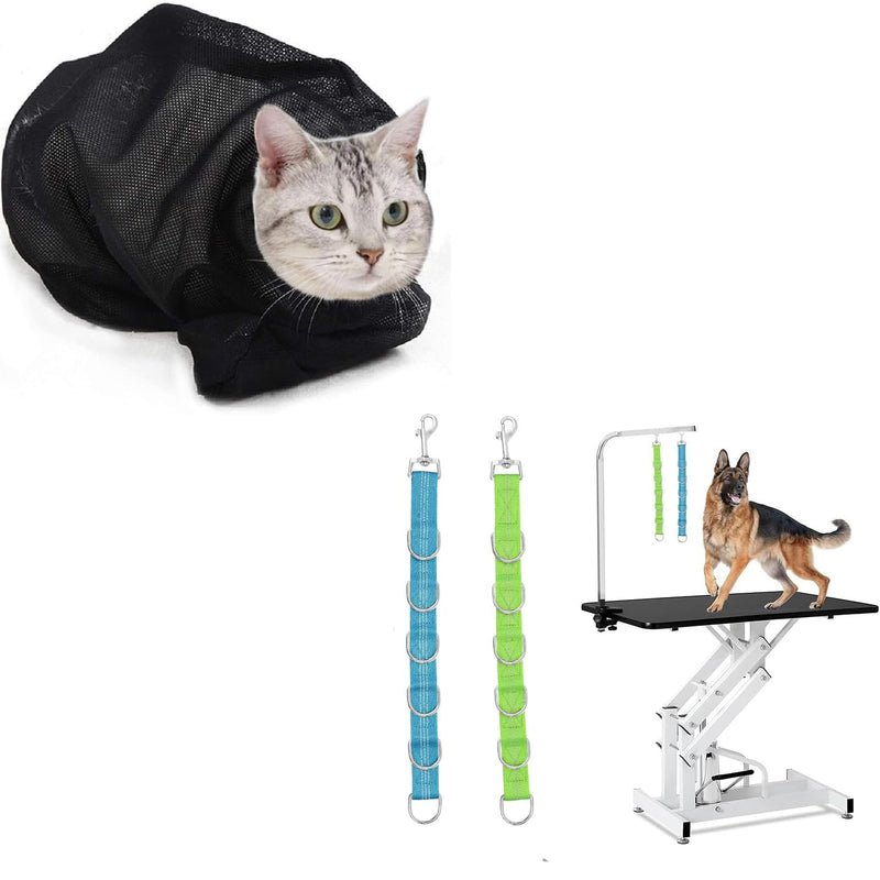 ASOCEA Cat Grooming Bag with Dog Grooming Extension Biting & Scratching Resisted for Bathing Injecting Examining Nail Trimming - PawsPlanet Australia