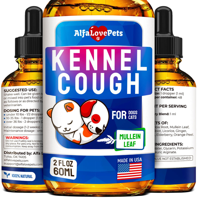 Cat Cough & Dog Cough Treatment ✿ Kennel Cough Treatment for Dogs ✿ Kennel Cough Treatment ✿ Kennel Cough Treatment for Dogs & Cats ✿ 2 Oz 2 Fl Oz - PawsPlanet Australia