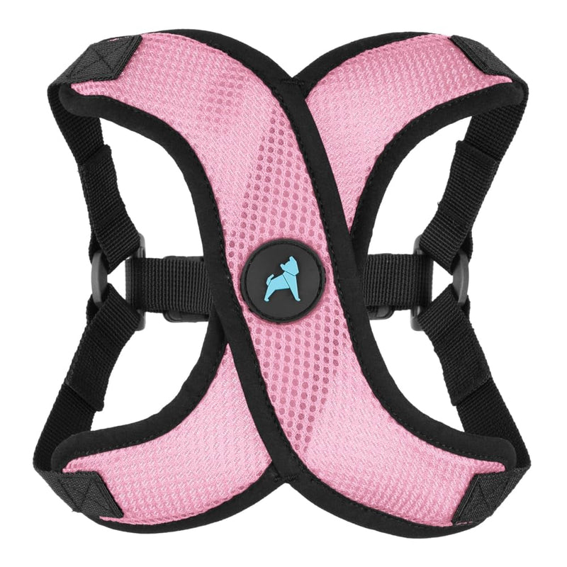 Gooby Comfort X Step in Lite Dog Harness - Choke Free, Escape Free with Light Breathable Mesh - Step in Dog Harness for Small Dogs Only - Quick Release Buckle, Metal D-Rings - Pink, Medium Medium (16-20") - PawsPlanet Australia