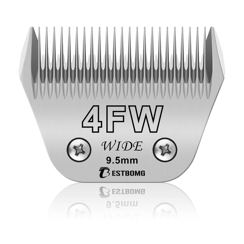 BESTBOMG Size 4FW Wide Detachable Pet Dog Grooming Blades-Cutting Length 3/8"?9.5mm?,Compatible with Andis,Oster A5,Wahl km10 Clippers 4FW-3/8”(1 PCS?