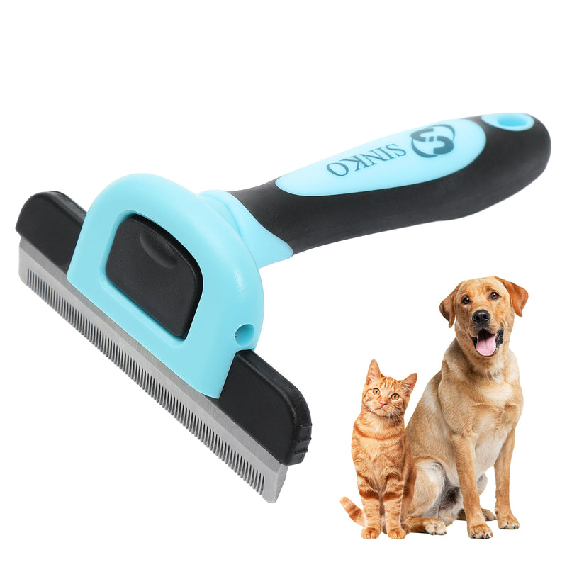 Sinko Deshedding Dog Brush -Professional Dog Deshedding Brush, Dog Brush for Shedding, Pet Deshedding Tool, Cat Deshedding Brush, Fur Deshedding Brush, Pet Hair Remover for Cats and Dogs (Blue) Blue - PawsPlanet Australia