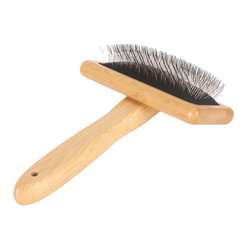 Macrame Slicker Comb, Wool Brush, Pins Bamboo Slicker Carding Rug Comb, Bamboo Cleaning Slicker Brush for Pet Tapestry, Macrame Brush Fur Brushes Wool Carding Brushes (L) L - PawsPlanet Australia