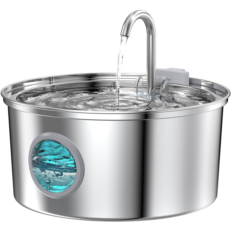 Cat Water Fountain Stainless Steel: Cat Fountain for Drinking - 108oz/3.2L Pet Water Fountain for Cats Indoor - Quiet Water Fountain for Cats - Faucet Pet Fountain - for Small and Medium-Sized Pets Cat Water Fountain - PawsPlanet Australia