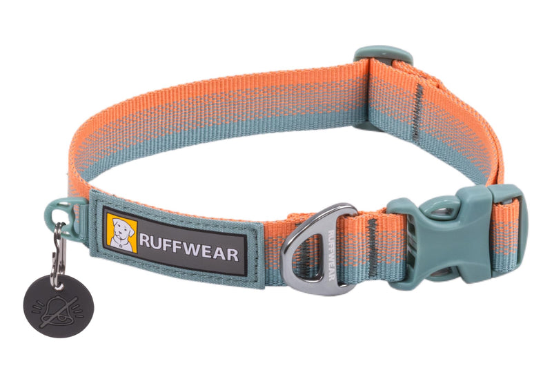 Ruffwear, Front Range Dog Collar, Adjustable Tubelok Webbing, Lightweight, Side Release Buckle, Aluminum V-Ring, Durable for Everyday Use, Spring Fade, 11"-14" 11"-14" - PawsPlanet Australia