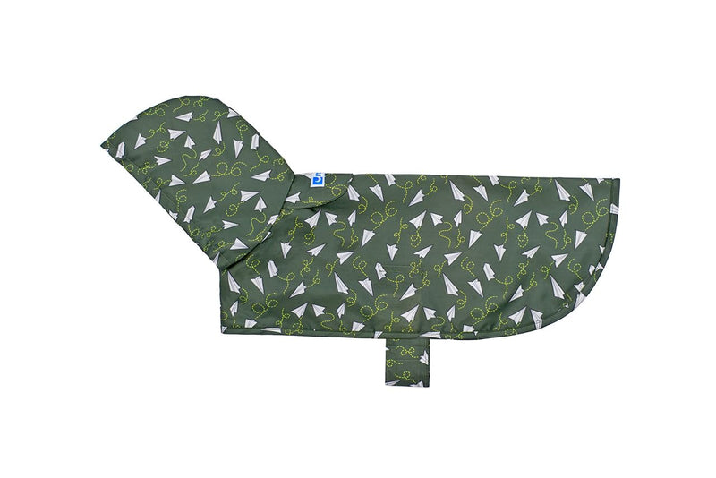 RC Pet Products Waterproof, Stylish, Comfortable Packable Rain Poncho | XX-Large Paper Planes - PawsPlanet Australia