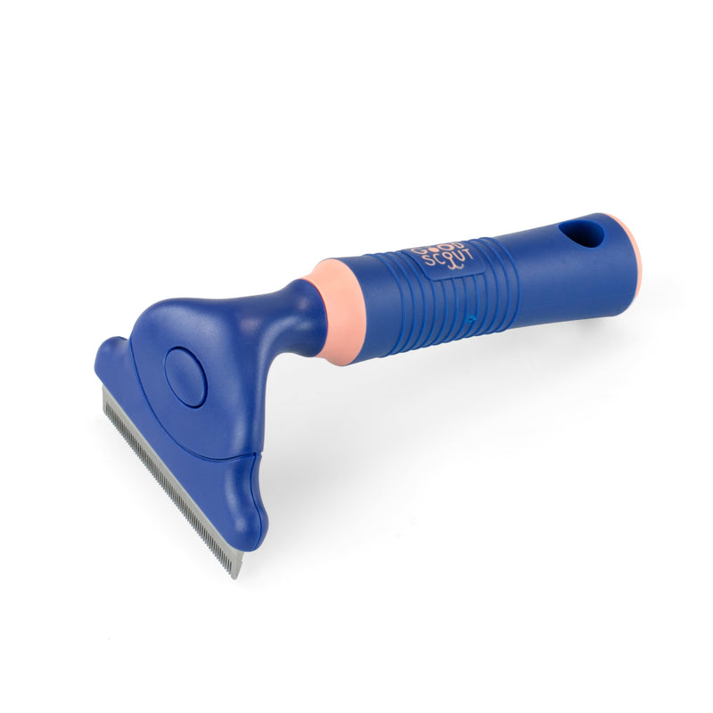 Good Scout Stainless Steel Pet Hair Rake, Best Deshedding Tools for Dogs & Cats, Gentle, Safe & Effective Grooming Tool for Long & Short Haired Animals Deshedding Brush