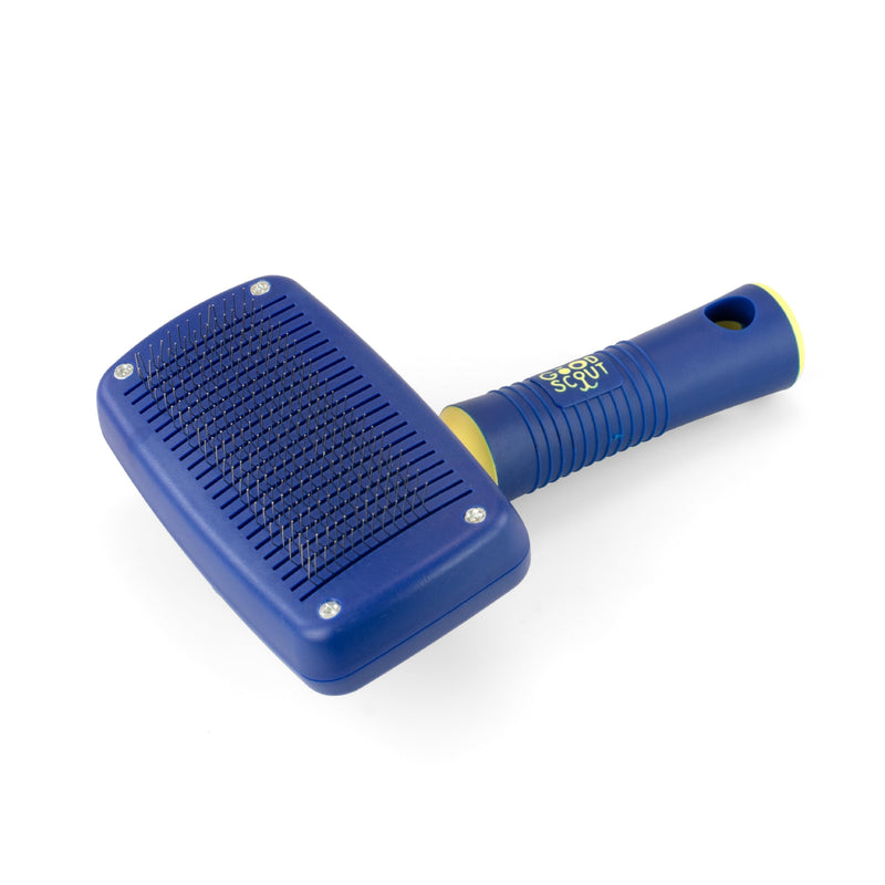 Good Scout Self-Cleaning Slicker Brush, Best Deshedding Tool for Dogs & Cats, Gentle, Safe & Effective Grooming Tool for Long & Short Haired Animals - PawsPlanet Australia