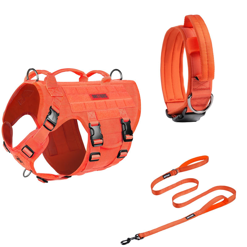 OneTigris Large Tactical Dog Harness Leash Collar Set - PawsPlanet Australia