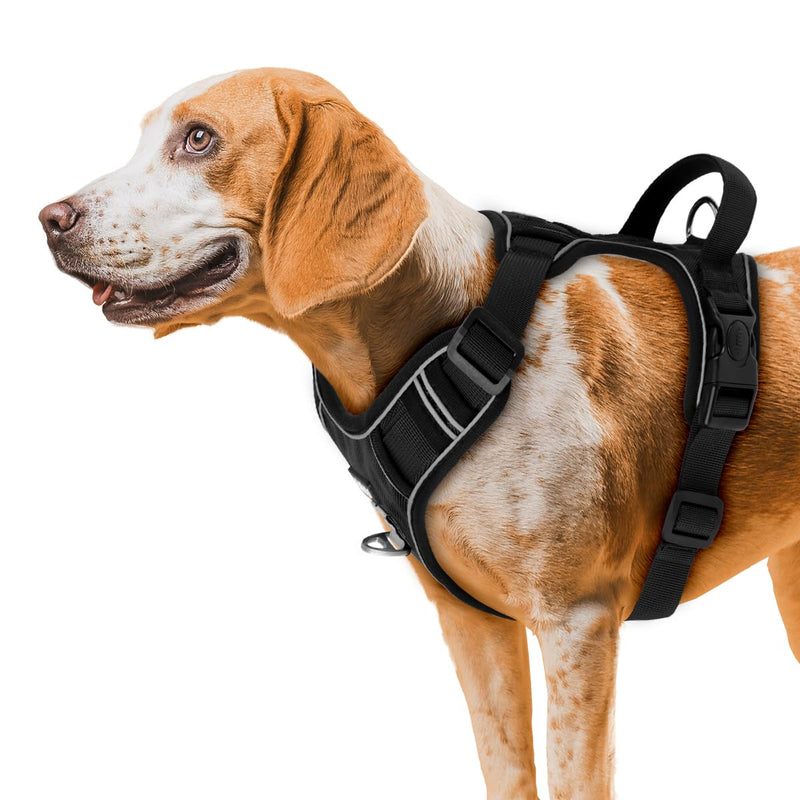 ETACCU Dog Harness for Large Dogs，No Pull Dog Harness with Handle, Front Clip Reflective No-Choke Adjustable Dog Chest Harness with 2 Leash Clips 2 Buckles, Dog Vest Harness, L - PawsPlanet Australia