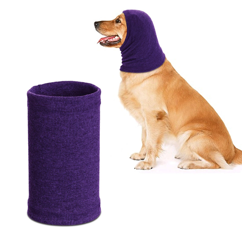 Quiet Ears for Dogs, Rbenxia 1 Piece Dog Ear Cover Hoodies Dog's Ear Muffs Headband Noise Ear Protection Warm Winter Ear Scarf for Dogs (Purple, Large) Purple - PawsPlanet Australia