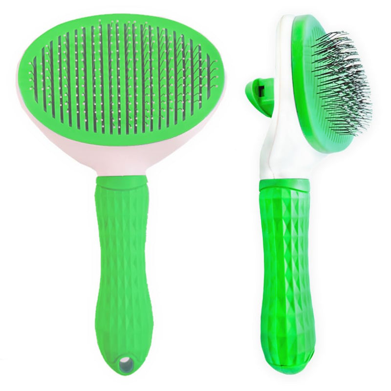 Self cleaning Slicker Brush, Cat Brush, Dog Brush, Shedding and Grooming Tool for Pets, Remove Loose Hair, Fur, Undercoat, Mats, Tangled Hair, Knots for Large Medium Small Sensitive Long or Short Hair - PawsPlanet Australia