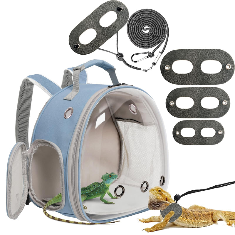 Guinea Pig Carrier,Guinea Pig Carrier for 2,Reptile Travel Carrier for Lizards Sugar Glider Hedgehog Rat Parrot Birds Blue Backpack+LSH Grey - PawsPlanet Australia