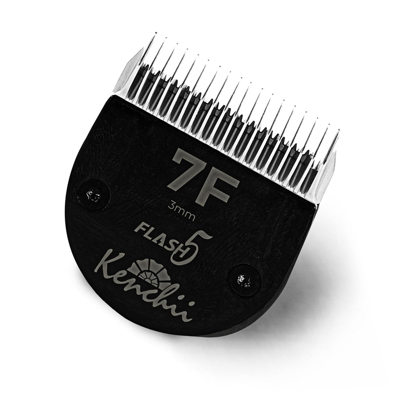 Kenchii Professional Dog Clipper Blade Flash 5 Pet Hair Clipper - Detachable Stainless Steel Blades for Dog Grooming - Hair Clippers & Accessories Pet Shaving Blades. (KEFB5-7F) KEFB5-7F