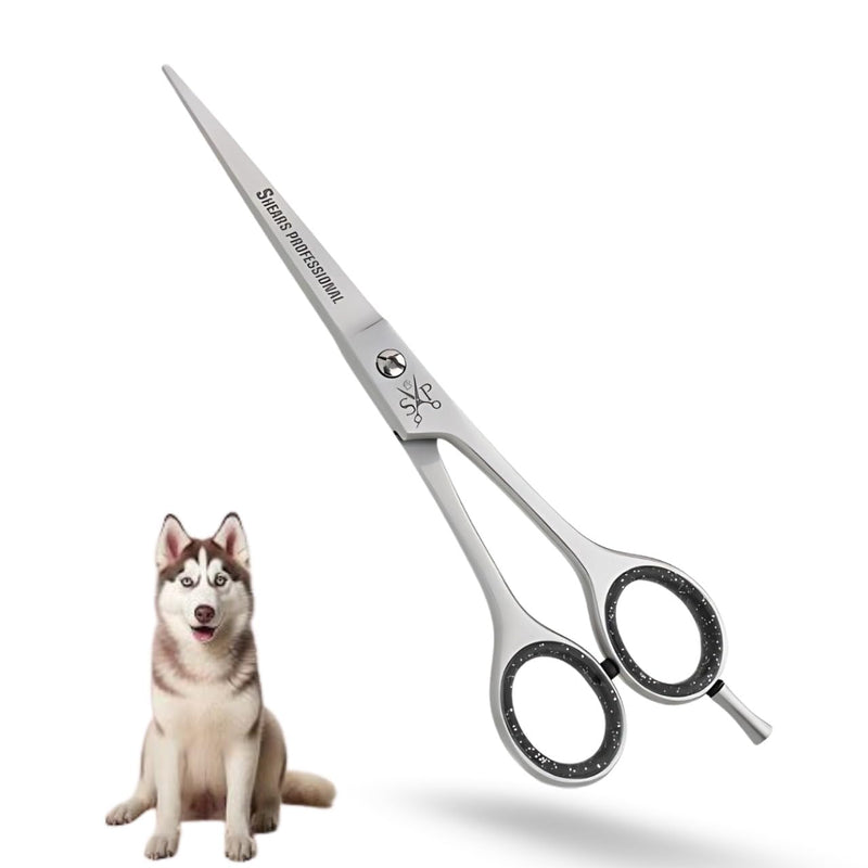 Hair Cutting Scissors, Grooming Scissors 4.5"/5.5"/6.5"/7"/8"/ Hair Cutting Shear Dog/Puppy/Cat Stainless Steel with,Sharp Edge Blades, Dog Grooming Scissors Perfect for Barber & Dog Groomer Grooming STR 5.5 - PawsPlanet Australia