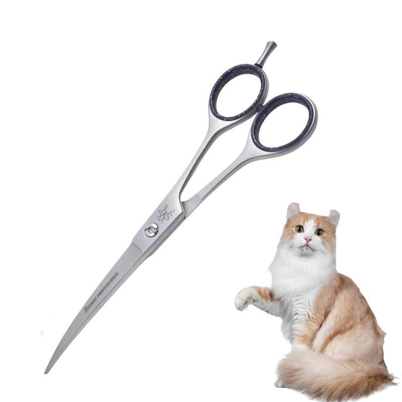 Curved Grooming Scissor for Dog Ergonomic Pet and Cats Trimming shear Long Sharp & Comfortable Grooming Scissor CVD 8 - PawsPlanet Australia