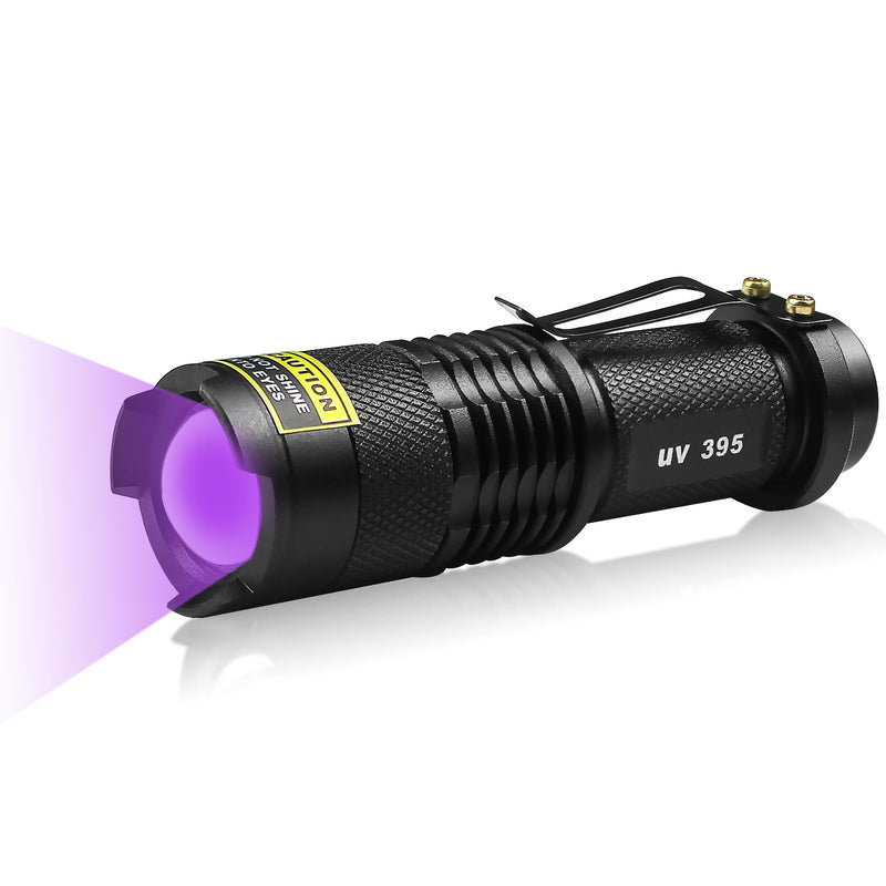 395nm UV Flashlight, Mini Ultraviolet Blacklight Detector for Dry Dog Urine, Pet Stains, Small LED Black Light Torch for UV Glue Curing, AC Leak Detection & Scorpions Finder - PawsPlanet Australia