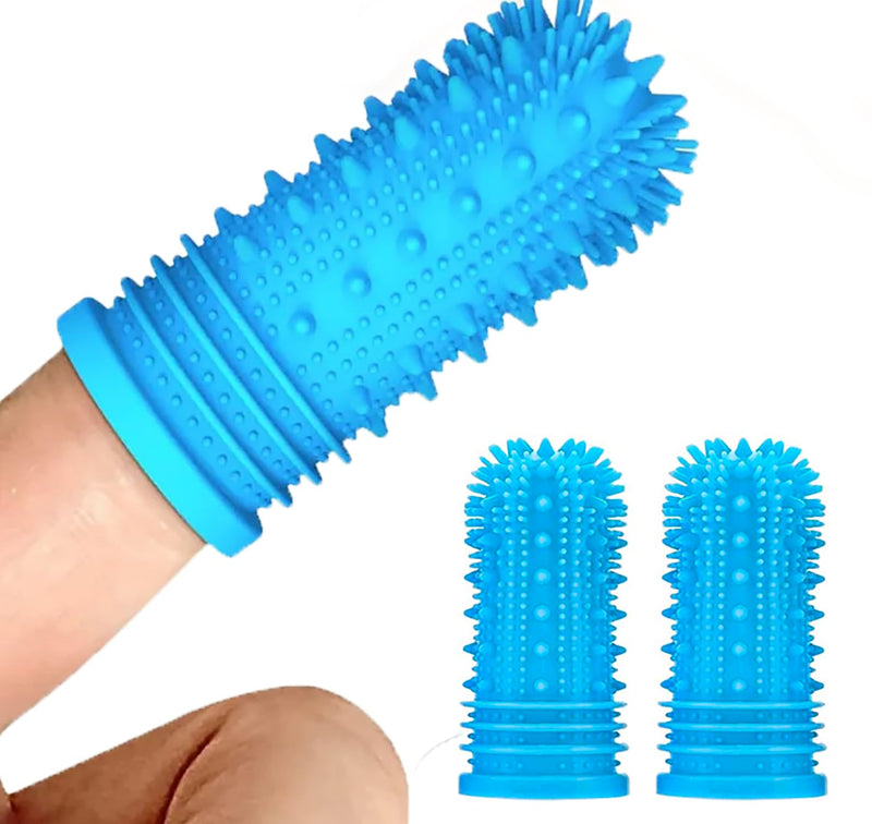 Pet Republique 360 Degree Finger Toothbrush for Dogs and Cats – Full Surround Silicone Bristles (3-Count & 1-Storage Case) - PawsPlanet Australia