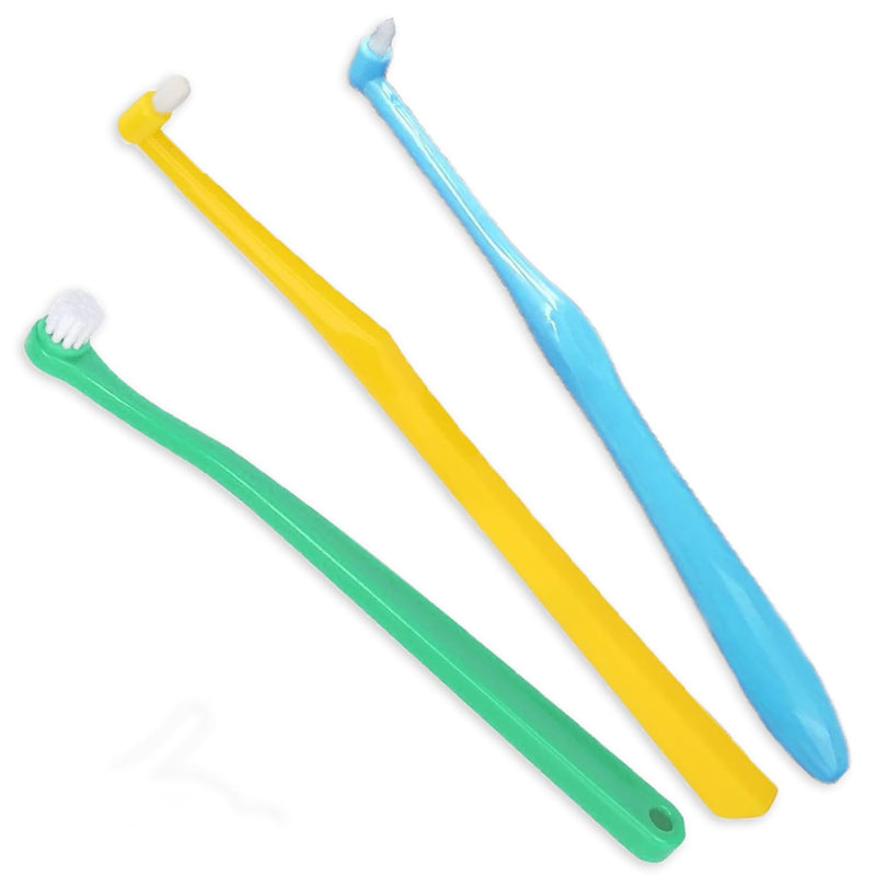 Pet Republique Extra Small Breed Toothbrushe Kit for Dogs & Cats– 1/4” Pointed Brush, 1/4” Flat Brush, 3/8” Regular Brush (3-Piece Kit) - Works on Yorkie, Chihuahua, Pomeranian, and Miniature Breeds - PawsPlanet Australia