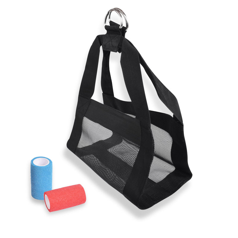 Calf Sling – Calf Harness for Weighing Small Livestock and Dogs, Black Animal and Goat Sling for Hoof Trimming - Complete with Hoof Wraps - PawsPlanet Australia