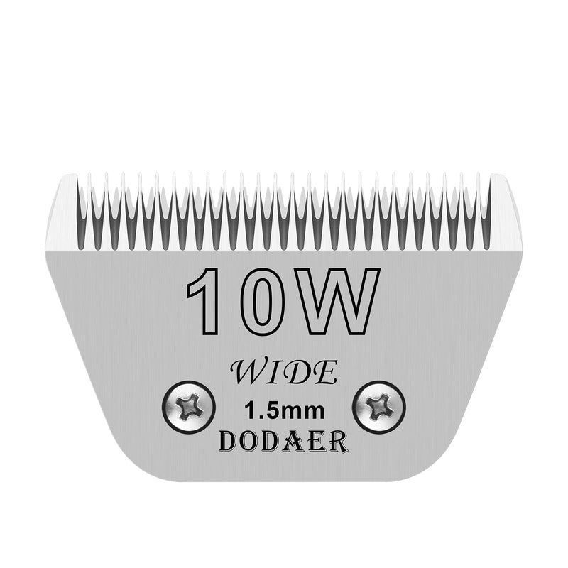 10W Detachable Dog Grooming Wide Blades,Compatible with Andis,Oster A5,Wahl KM10 Series Clippers,Cut Length 1/16”(1.5mm) 10W 1.5mm - PawsPlanet Australia