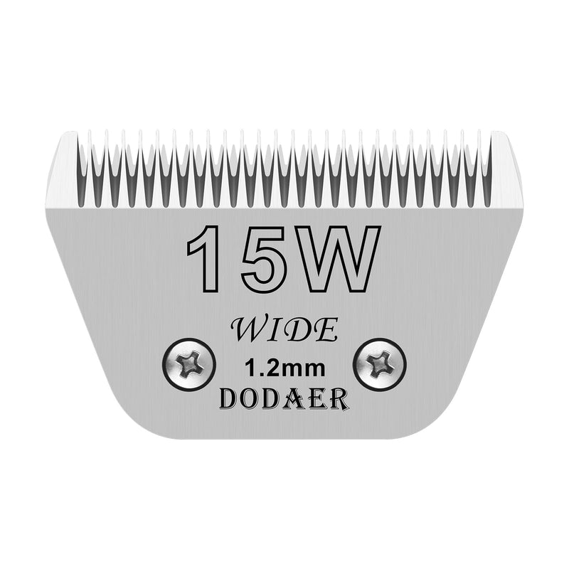 15W Detachable Dog Grooming Wide Blades,Compatible with Andis,Oster A5,Wahl KM10 Series Clippers,Cut Length 3/64”(1.2mm) - PawsPlanet Australia