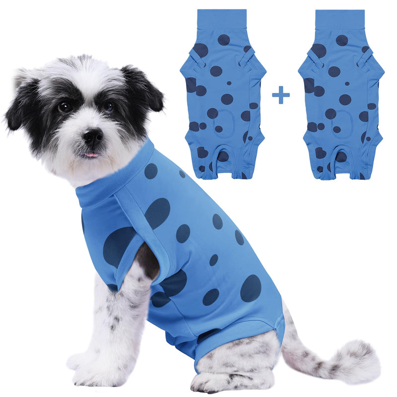 2 Packs Dog Recovery Suit Female Male, Blue+Blue, M - PawsPlanet Australia