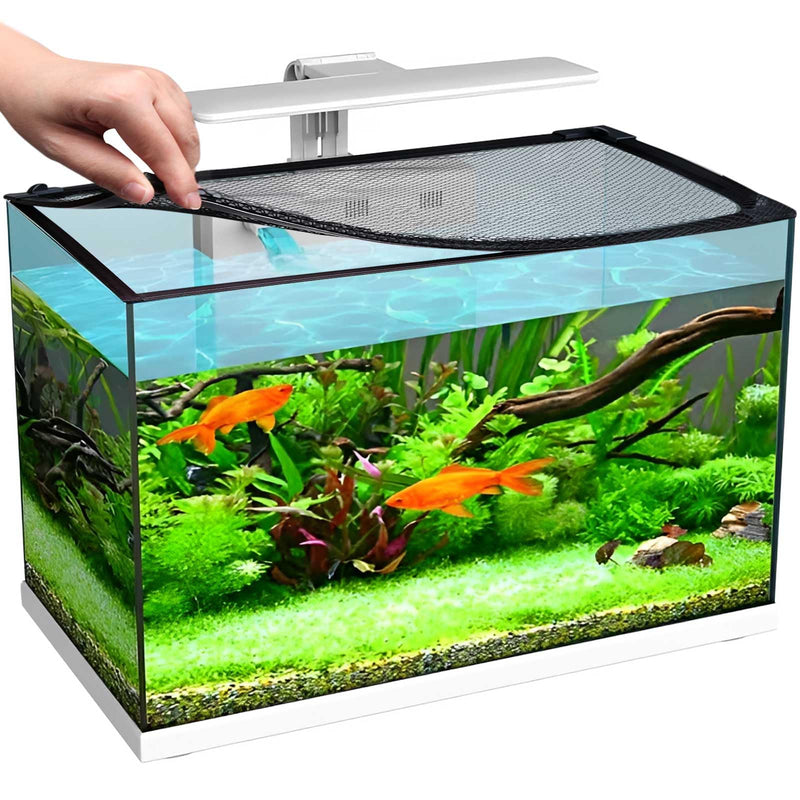 Magnetic Fish Tanks lid Cover Protective Net,DIY Aquarium Anti-Jumping net,Prevents Turtles,Fish,Reptiles from Escaping The Turtles Tanks for Circumference up to 35.4"×17.7" 35.4"×17.7"(90*45cm) - PawsPlanet Australia