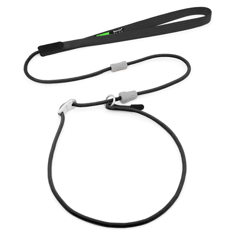 Slip Lead Dog Leash,Training Leash,No-Pull Slip Lead and Collar,Heavy Duty&Durable,5ft Thin Slip Lead for Small,Medium and Large Dogs (Black1.5M Long) 5 ft BLACK - PawsPlanet Australia