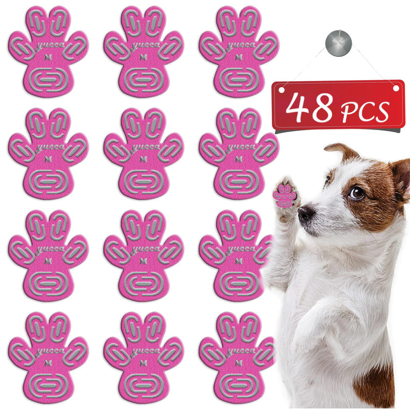 yucca Dog Anti Slip Paw Grips Traction Pads, Dog Paw Protector with Stronger Adhesive, Toe Grips for Dogs from Slipping on Hardwood Floors, Dog Shoes Booties Socks Replacement for Older Dogs M(4-20lbs)-12*4 Pcs - PawsPlanet Australia